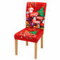 Christmas Elastic Stretch Chair Cover Full Slipcover for High Back Dining Chairs