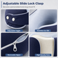 Memory Foam U-Shaped Travel Neck Pillow with Ice Silk Cover and Magnetic Buckle for Portable Neck Support