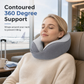 Memory Foam U-Shaped Travel Neck Pillow with Ice Silk Cover and Magnetic Buckle for Portable Neck Support