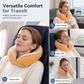 Memory Foam U-Shaped Travel Neck Pillow with Ice Silk Cover and Magnetic Buckle for Portable Neck Support