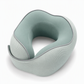 Memory Foam U-Shaped Travel Neck Pillow with Ice Silk Cover and Magnetic Buckle for Portable Neck Support