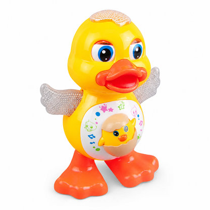 🦆 50% OFF! ✨ Electric Singing & Dancing Cartoon Duck Toy – Flapping Wings, Colorful LED Lights & Cheerful Rhythms – Fun Interactive Musical Toy for Kids 🎵