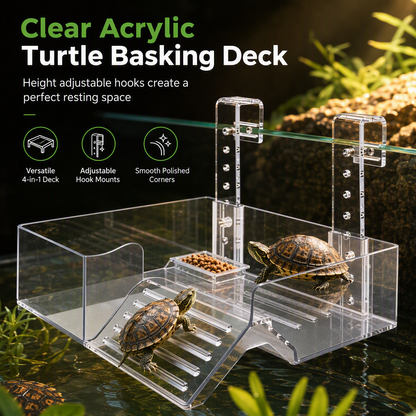 📢📢50% OFF !! ⏰Adjustable Hanging Acrylic Turtle Basking Platform for High Water Level Tanks