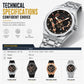Men's Sport Quartz Watch with Mechanical Style Luminous Hands Date Calendar and Water Resistance