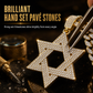 ⏳Limited-time 50% off⏰Hip Hop Iced Out Rhinestone Hollow Star of David with 50cm Chain✡️📿