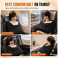 Integrated Memory Foam Travel Pillow and 3D Blackout Sleep Eye Mask Set for Travel Neck Support