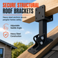 Heavy Duty Roof Mount Adjustable Saddle Pergola Support Bracket and Patio Riser Beam Bracket