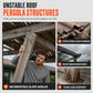 Heavy Duty Roof Mount Adjustable Saddle Pergola Support Bracket and Patio Riser Beam Bracket
