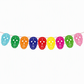 Mexican Plastic Banner Day of the Dead Paper Cut Style Garland for Cinco de Mayo and Halloween Party