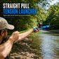 Precision Slingshot Fishing Rod and Bait Launcher Set with Spinning Reel for Long Casting