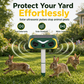 🐾 Solar Animal Repellent: Dual Deterrent Horns, Smart Motion Sensor, Waterproof, for Garden & Yard