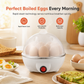 Multifunctional Electric Egg Cooker and Steamer with Transparent Lid Single or Double Layer Egg Boiler for Kitchen Breakfast