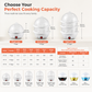 Multifunctional Electric Egg Cooker and Steamer with Transparent Lid Single or Double Layer Egg Boiler for Kitchen Breakfast
