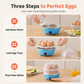 Multifunctional Electric Egg Cooker and Steamer with Transparent Lid Single or Double Layer Egg Boiler for Kitchen Breakfast