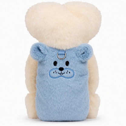 Warm Fleece Lined Pet Vest with Cartoon Embroidery for Dogs and Cats