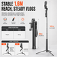 Extendable Selfie Stick Tripod with Bluetooth Remote Control and Handheld Phone Gimbal Stabilizer for Live Streaming and Photography