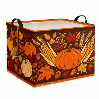 Large Foldable Christmas Storage Basket Square Laundry Hamper and Organizer Bin