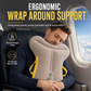 Portable Inflatable Travel Pillow Foldable Upright Face Down Sleeping Pillow for Airplane Car Camping and Office Naps
