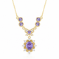 Lavender Manor Purple Zircon Butterfly Jewelry Set with Adjustable Open Ring and Earrings
