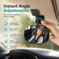 Wide Angle Convex Rearview Mirror with Suction Cup and Clip Mount Round 12.5cm Auxiliary Reversing Mirror for Electric Tricycle and Baby Observation